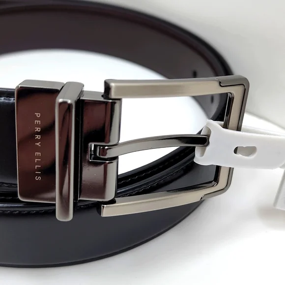 PERRY ELLIS POTFOLIO MEN'S REVERSABLE BELT, BROWN AND BLACK